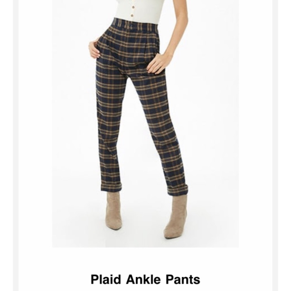 Forever21 Plaid Ankle Pants